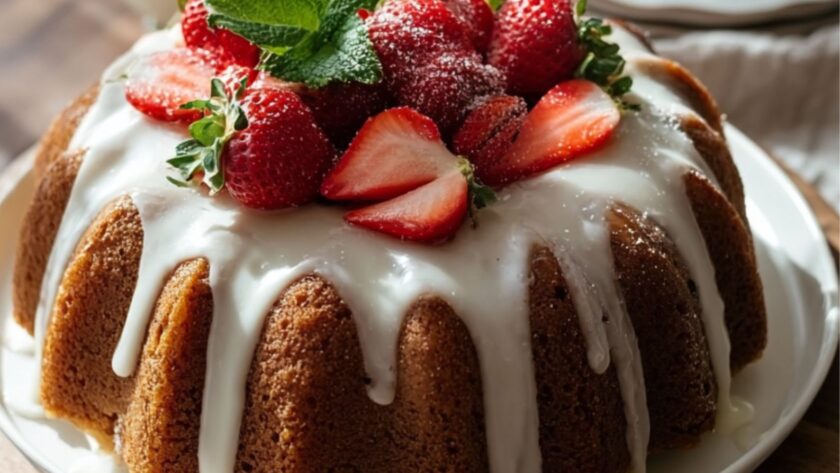 Strawberries And Cream Nothing Bundt Cake Recipe