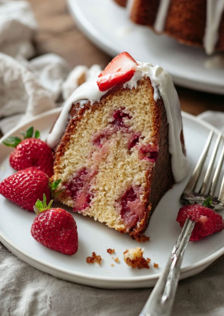 Strawberries And Cream Nothing Bundt Cake Recipe
