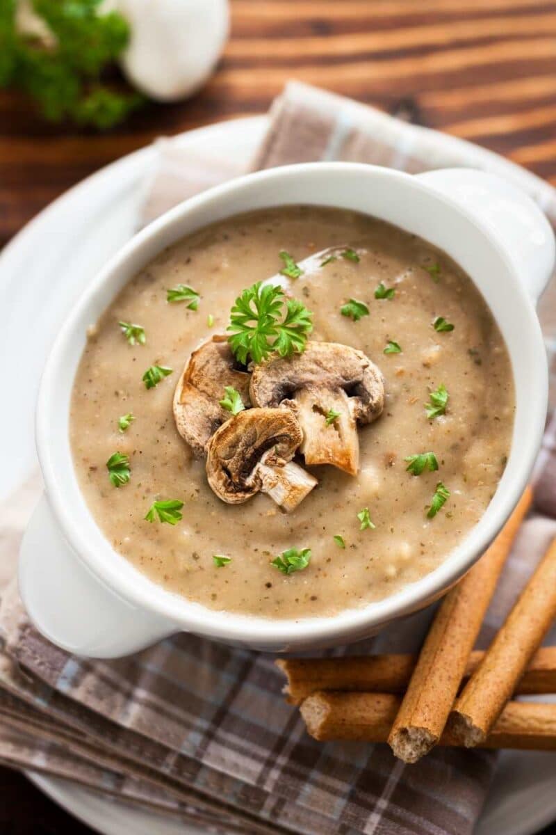 Jamie Olivers Baked Mushroom Soup Delish Sides