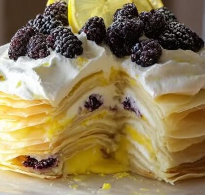 Pioneer Woman Blackberry Crepe Cake