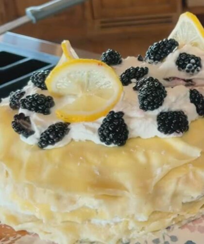 Pioneer Woman Blackberry Crepe Cake