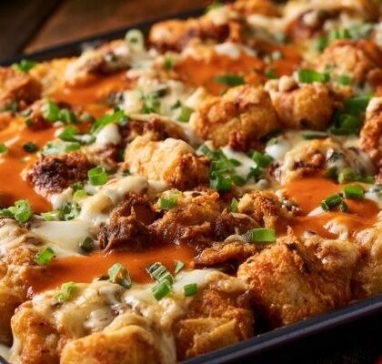 Pioneer Woman Buffalo Chicken Tater Tot Casserole