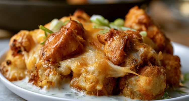 Pioneer Woman Buffalo Chicken Tater Tot Casserole