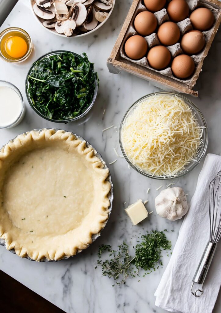 Pioneer Woman Spinach Mushroom Quiche