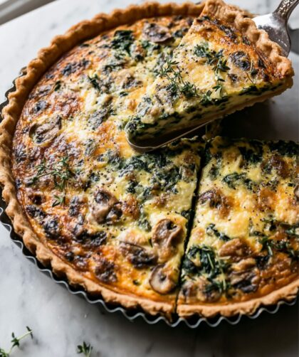 Pioneer Woman Spinach Mushroom Quiche