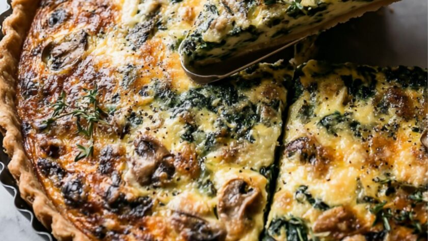 Pioneer Woman Spinach Mushroom Quiche