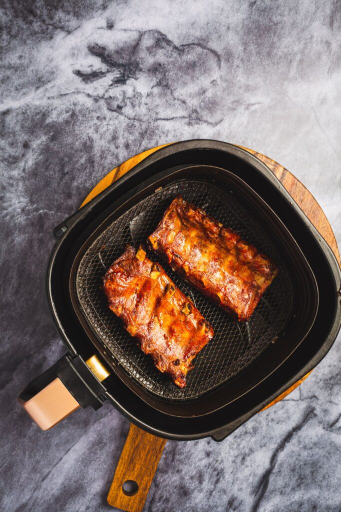 Cooked Spare Ribs At 225 in The Air Fryer