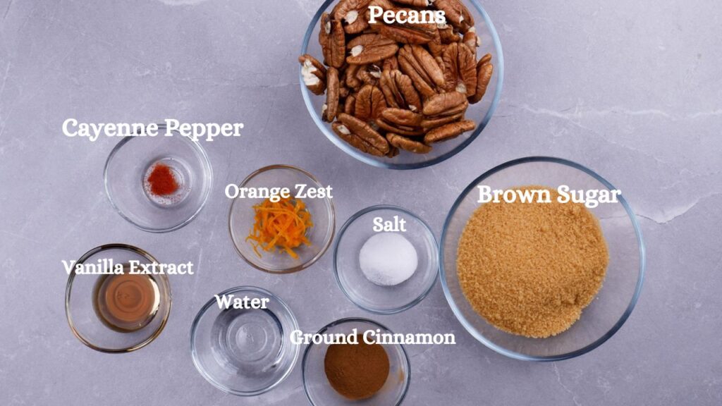 Candied Pecans Ingredients