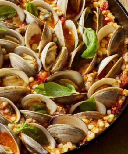 Ina Garten Summer Skillet With Clams Sausage And Corn