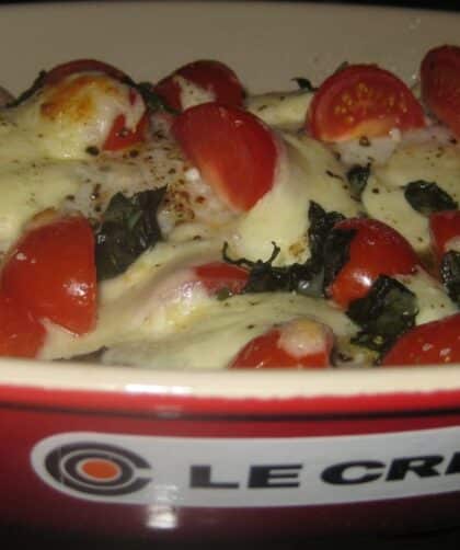 Jamie Oliver Roasted Cod With Cherry Tomatoes, Basil And Mozzarella