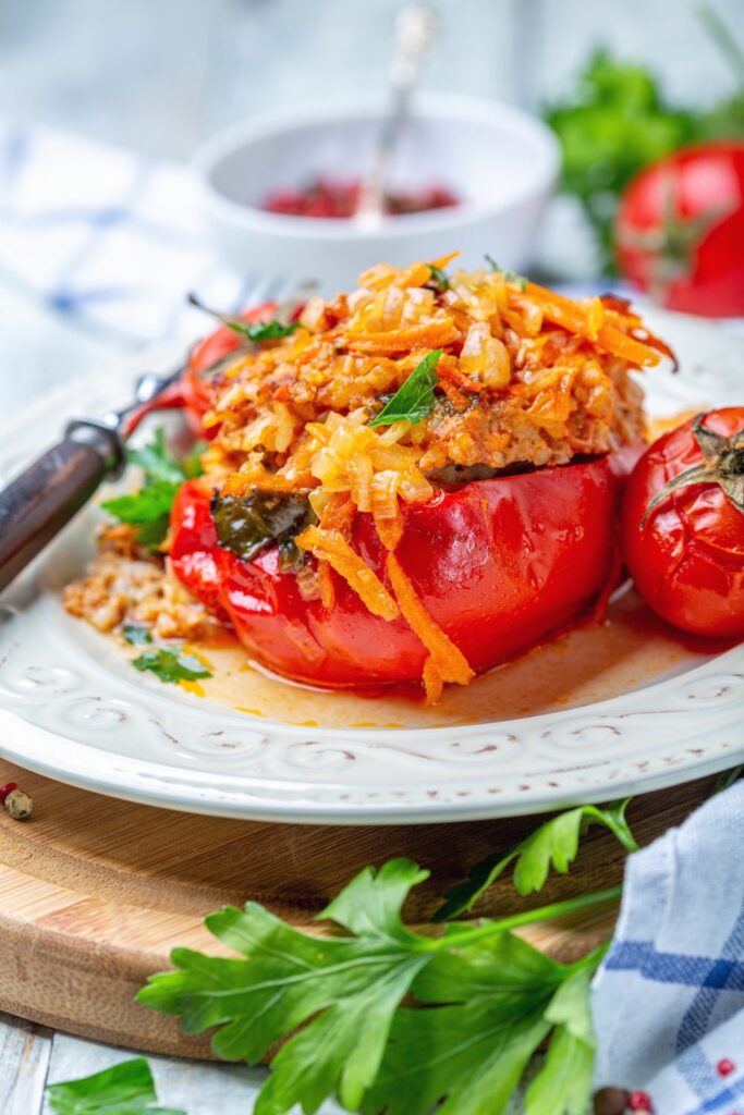 Jamie Oliver Stuffed Red Peppers