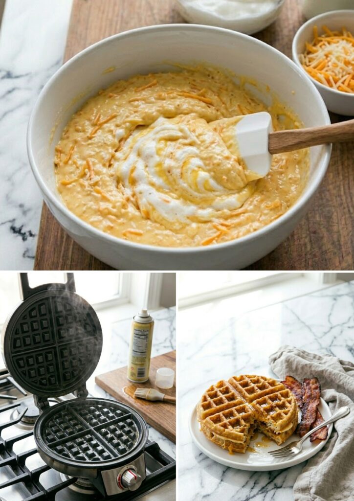 Bobby Flay Cheddar Waffles