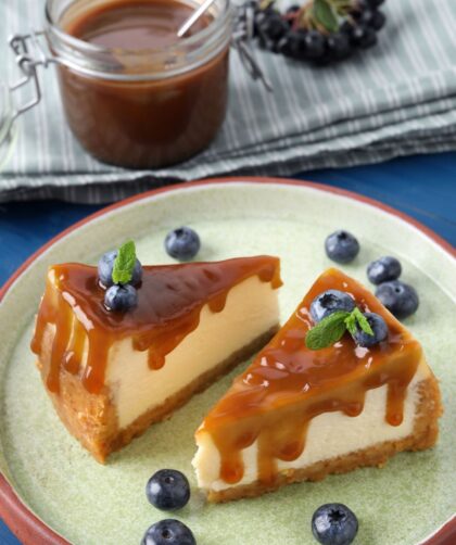 Jamie Oliver Salted Caramel Cheesecake