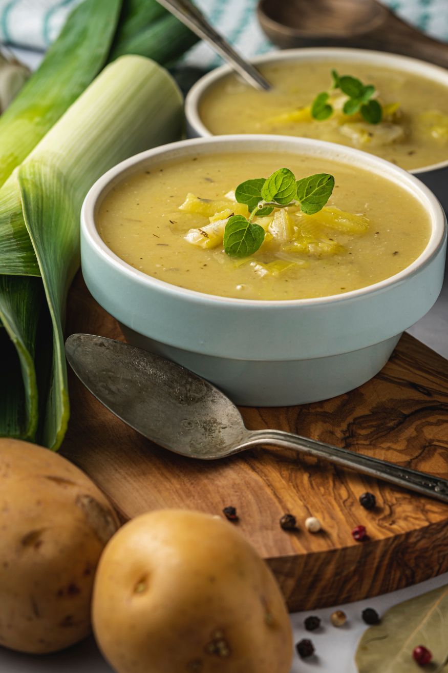 Julia child potato leek soup recipe delish sides