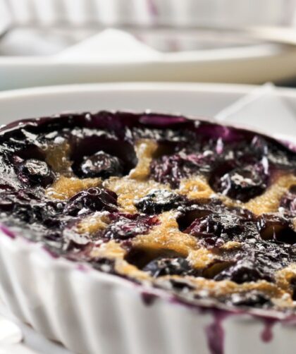 Julia Childs Blueberry Clafoutis