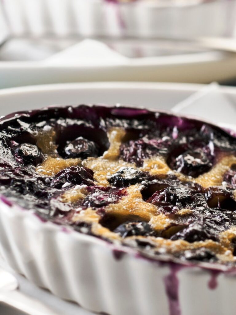 Julia Childs Blueberry Clafoutis