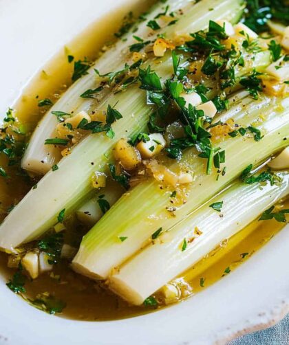 Julia Child Braised Leeks