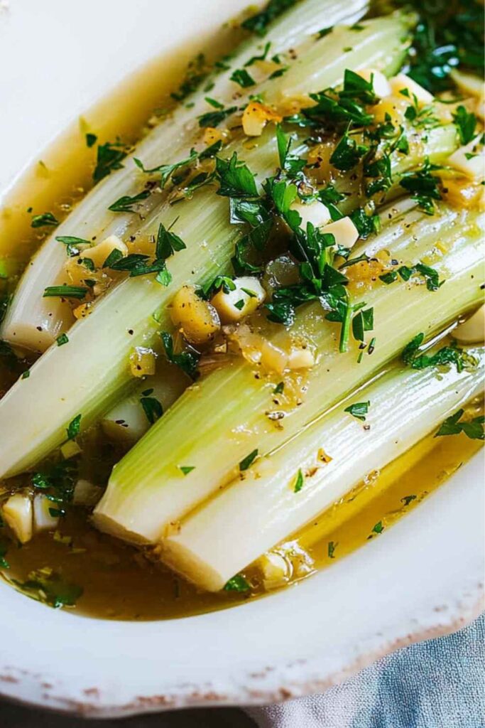 Julia Child Braised Leeks