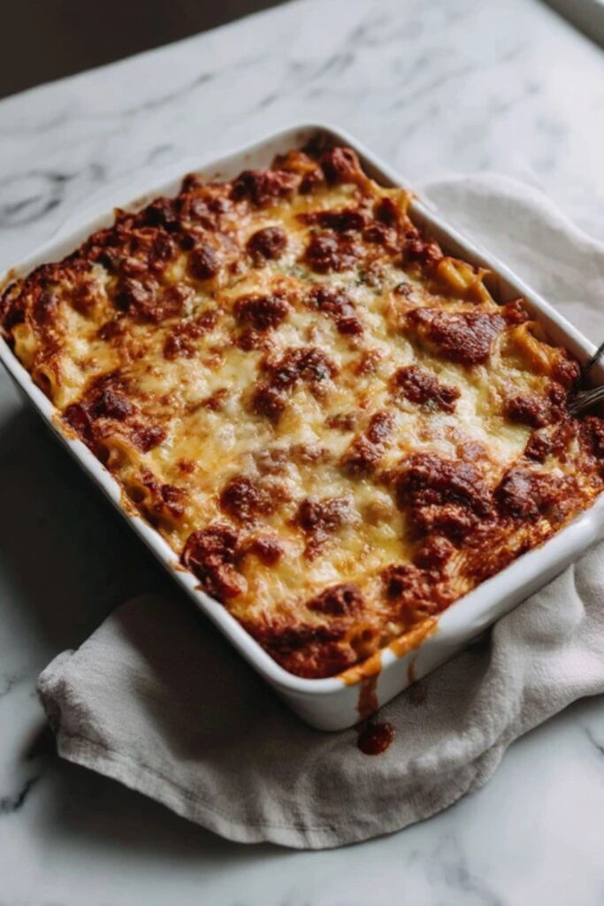 Pioneer Woman Baked Ziti with Ground Beef Recipe