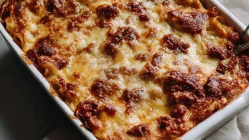 Pioneer Woman Baked Ziti with Ground Beef Recipe