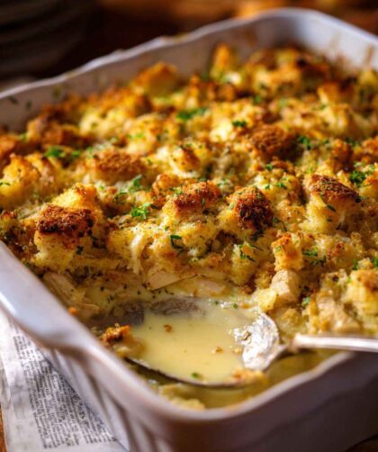 Pioneer Woman 4-Ingredient Chicken and Stuffing Casserole Recipe