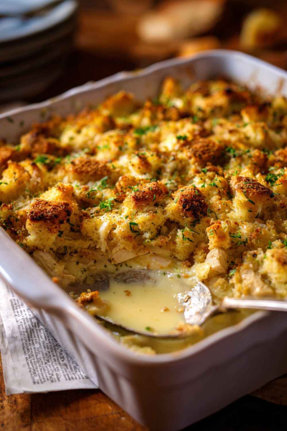 Pioneer Woman 4-Ingredient Chicken and Stuffing Casserole Recipe