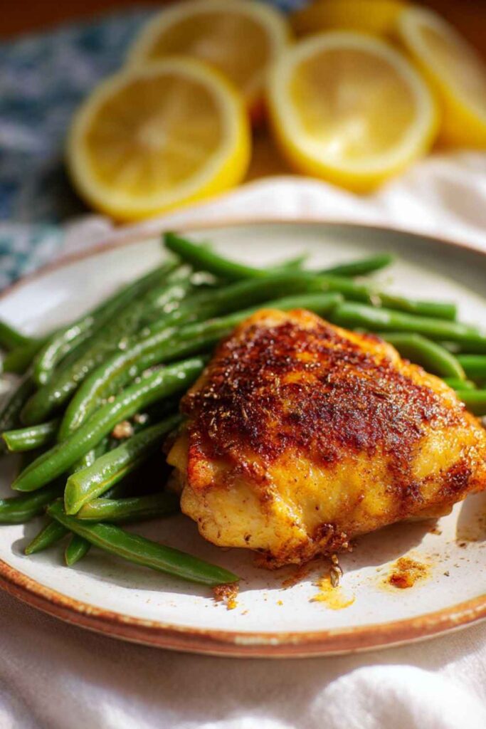 Pioneer Woman Sheet Pan Chicken Thighs and Green Beans Recipe