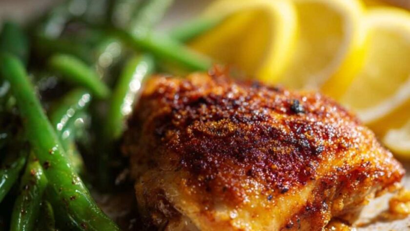 Pioneer Woman Sheet Pan Chicken Thighs and Green Beans Recipe