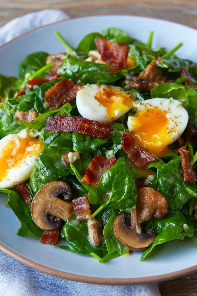 Pioneer Woman Spinach Salad with Warm Bacon Dressing Recipe