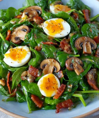 Pioneer Woman Spinach Salad with Warm Bacon Dressing Recipe