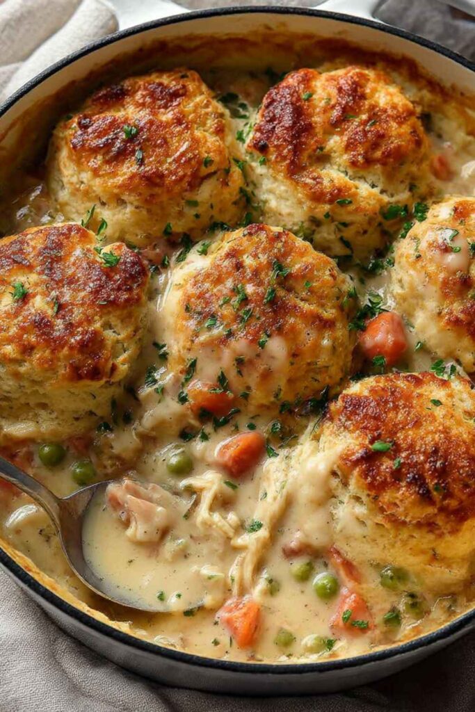Pioneer Woman Chicken Pot Pie with Biscuits Recipe