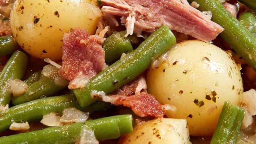 Pioneer Woman Crockpot Ham, Green Beans, and Potatoes Recipe
