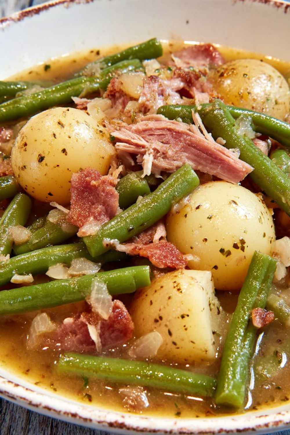 Pioneer Woman Crockpot Ham, Green Beans, and Potatoes Recipe