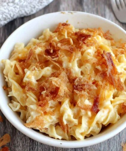 Pioneer Woman Mac and Cheese with French Fried Onions Recipe