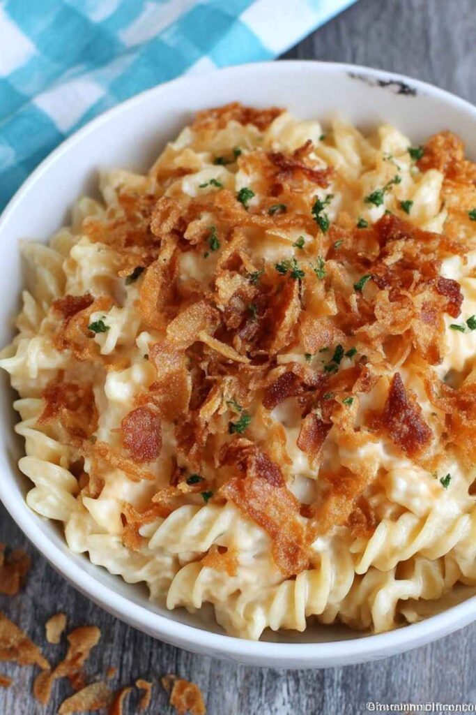 Pioneer Woman Mac and Cheese with French Fried Onions Recipe