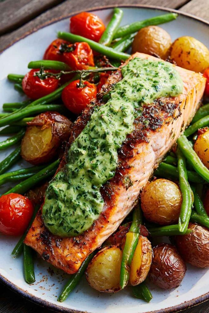 Gordon Ramsay Salmon with Smashed Potatoes Recipe