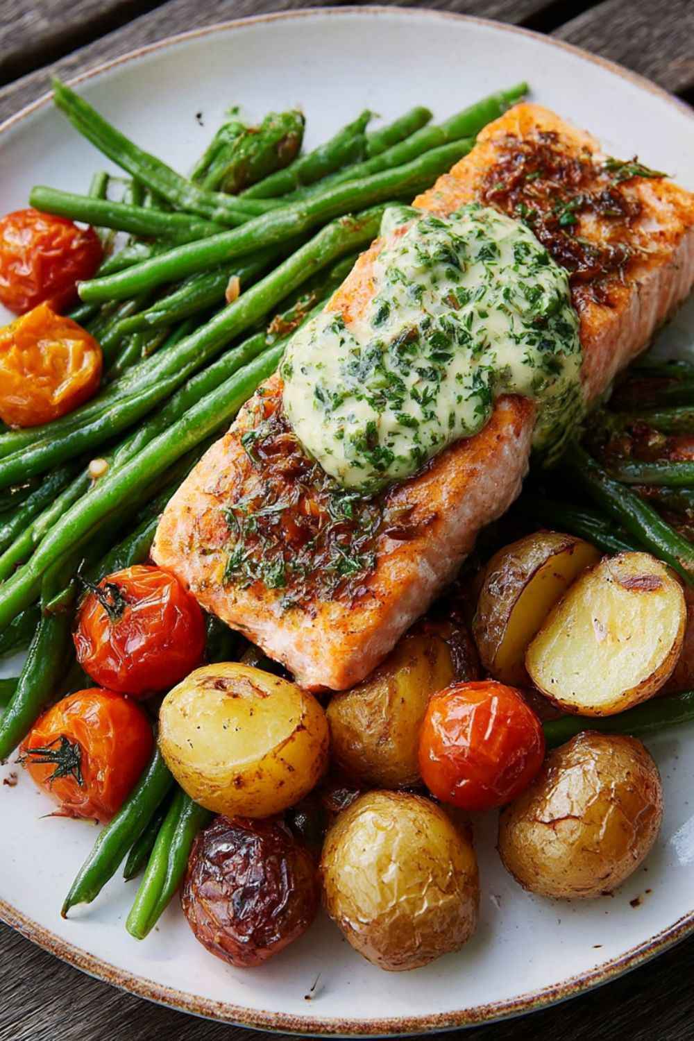 Gordon Ramsay Salmon with Smashed Potatoes Recipe