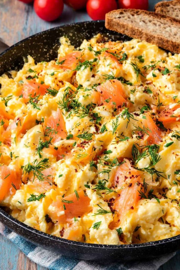 Gordon Ramsay Scrambled Eggs with Salmon Recipe